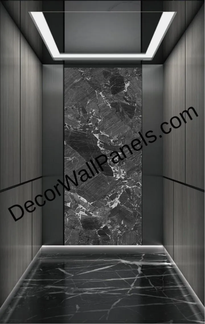 Argos Black Breccia Marble Effect, Matte