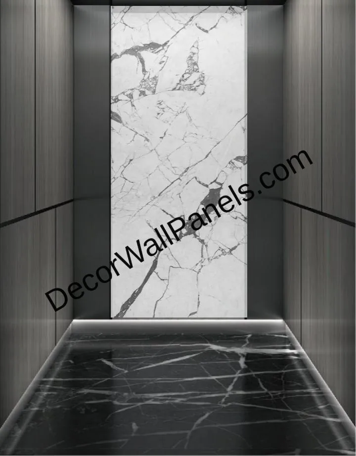 Calacatta Black Vein Marble Effect, High Gloss